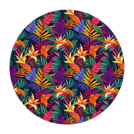 Tropicolor Bliss Round Mouse Pad