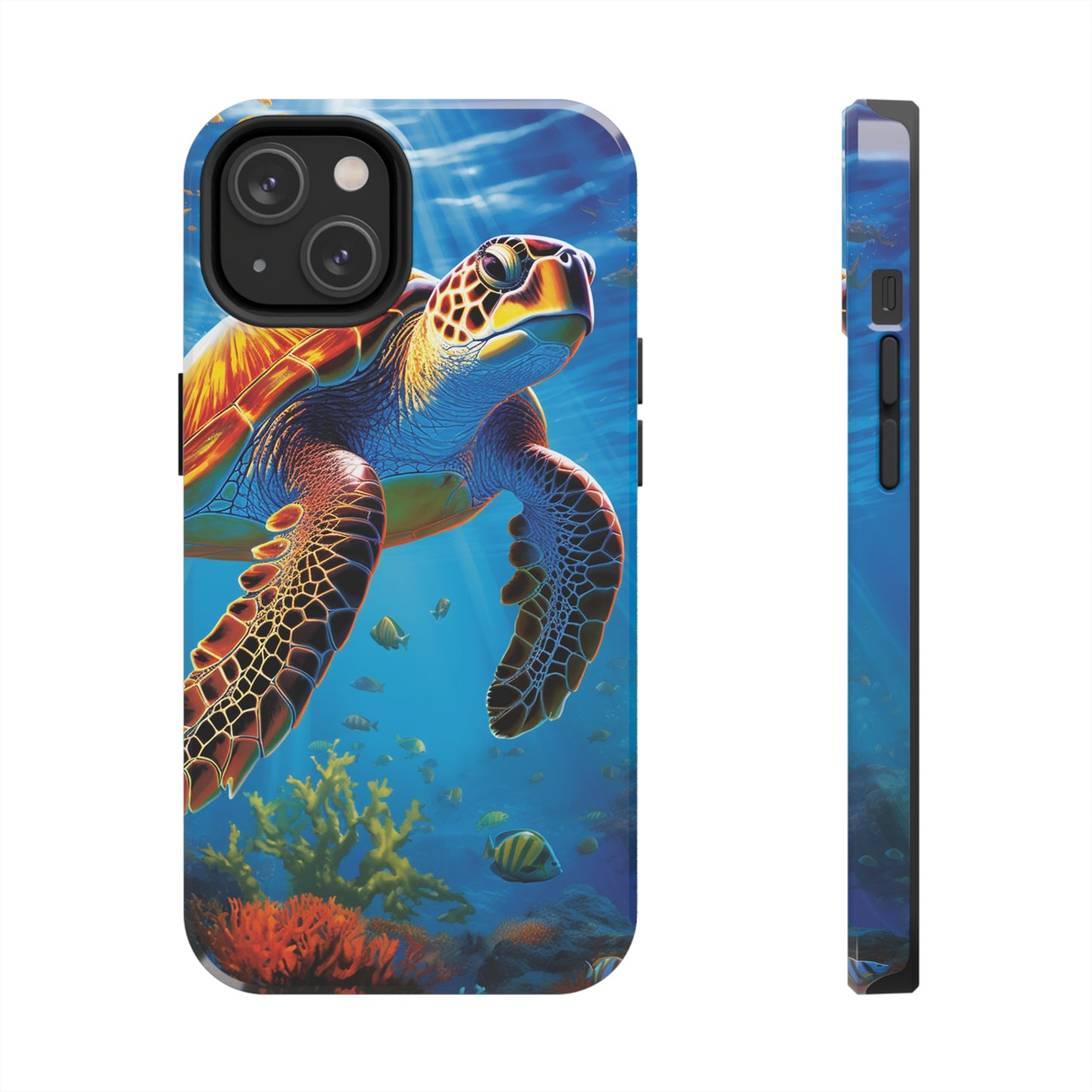 Serene Depths: A Majestic Sea Turtle Journey - Phone  Tough Cases