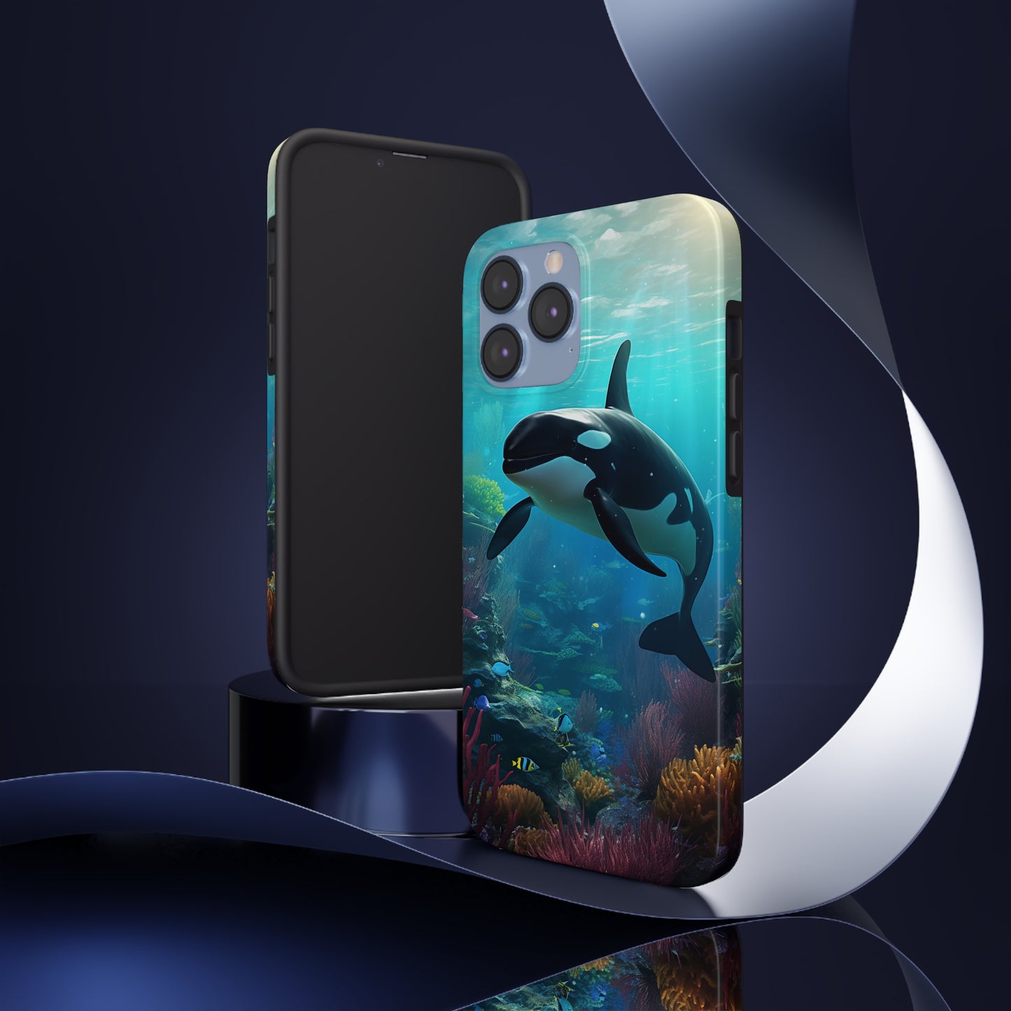 "Ocean Majesty: Killer Whale Submersion" Tough Phone Cases