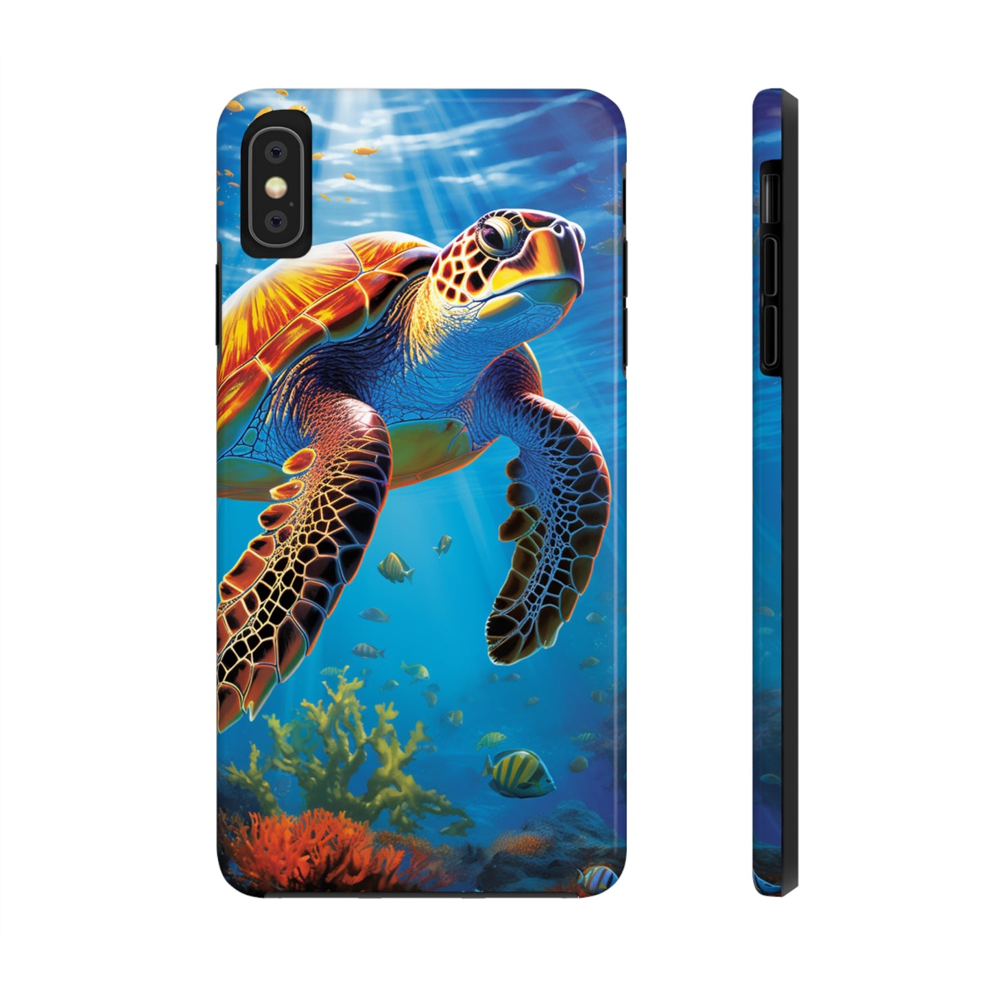 Serene Depths: A Majestic Sea Turtle Journey - Phone  Tough Cases