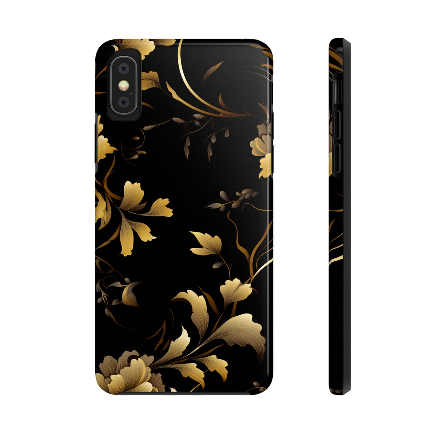 Golden Flowers Tough Phone Cases