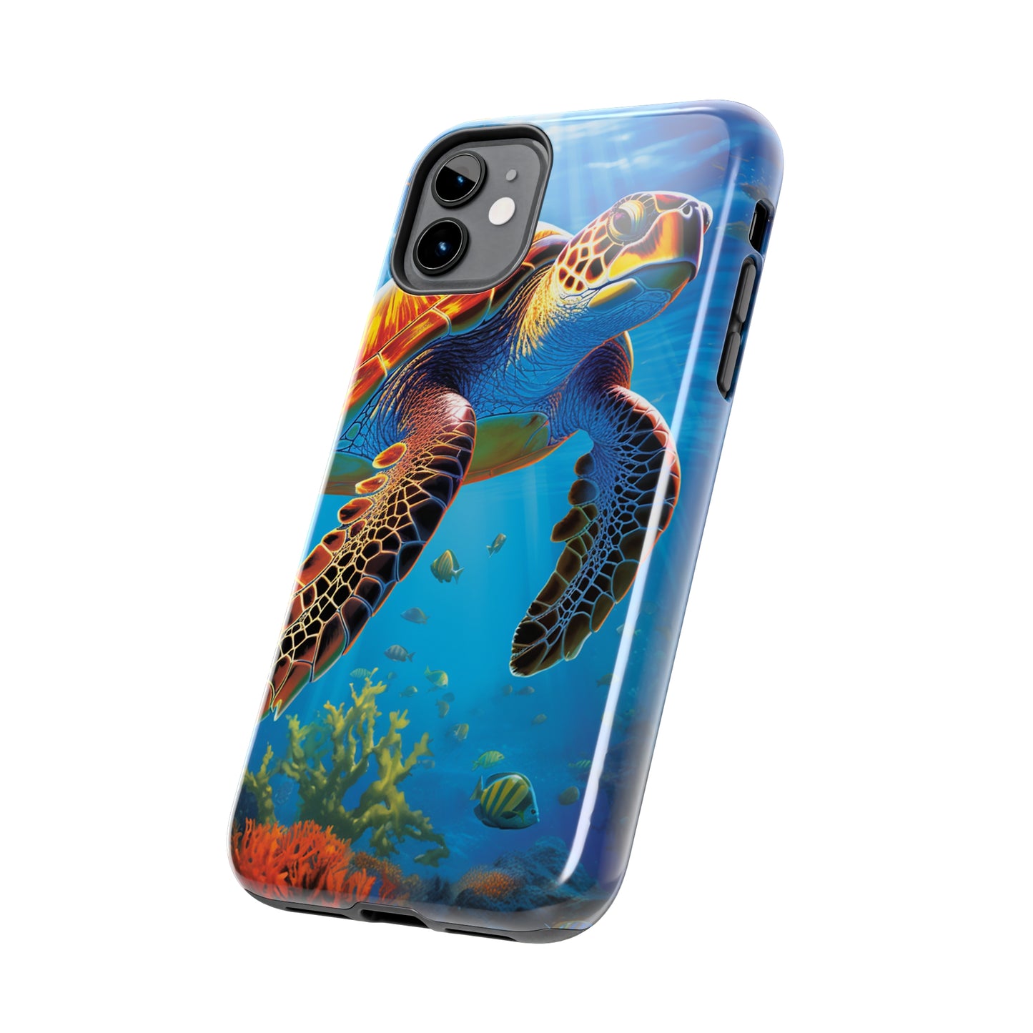 Serene Depths: A Majestic Sea Turtle Journey - Phone  Tough Cases