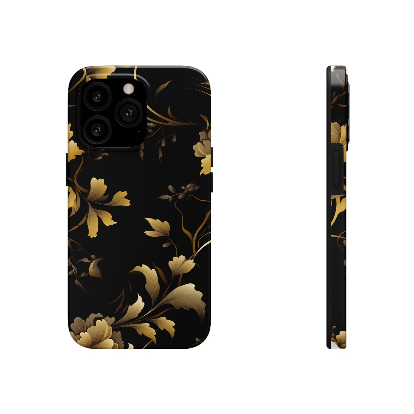 Golden Flowers Tough Phone Cases