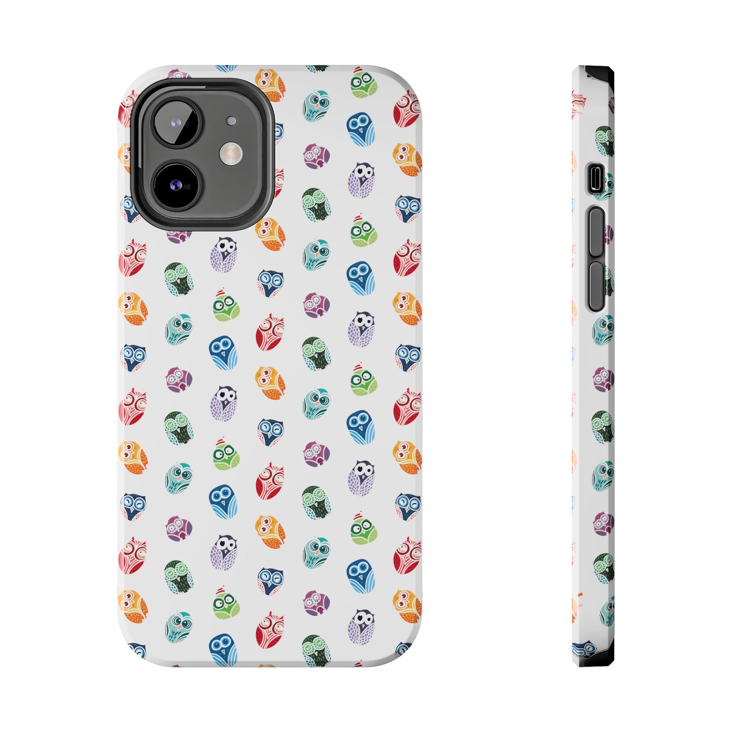 Funny Colorful Owls Tough iPhone Case, Samsung Case