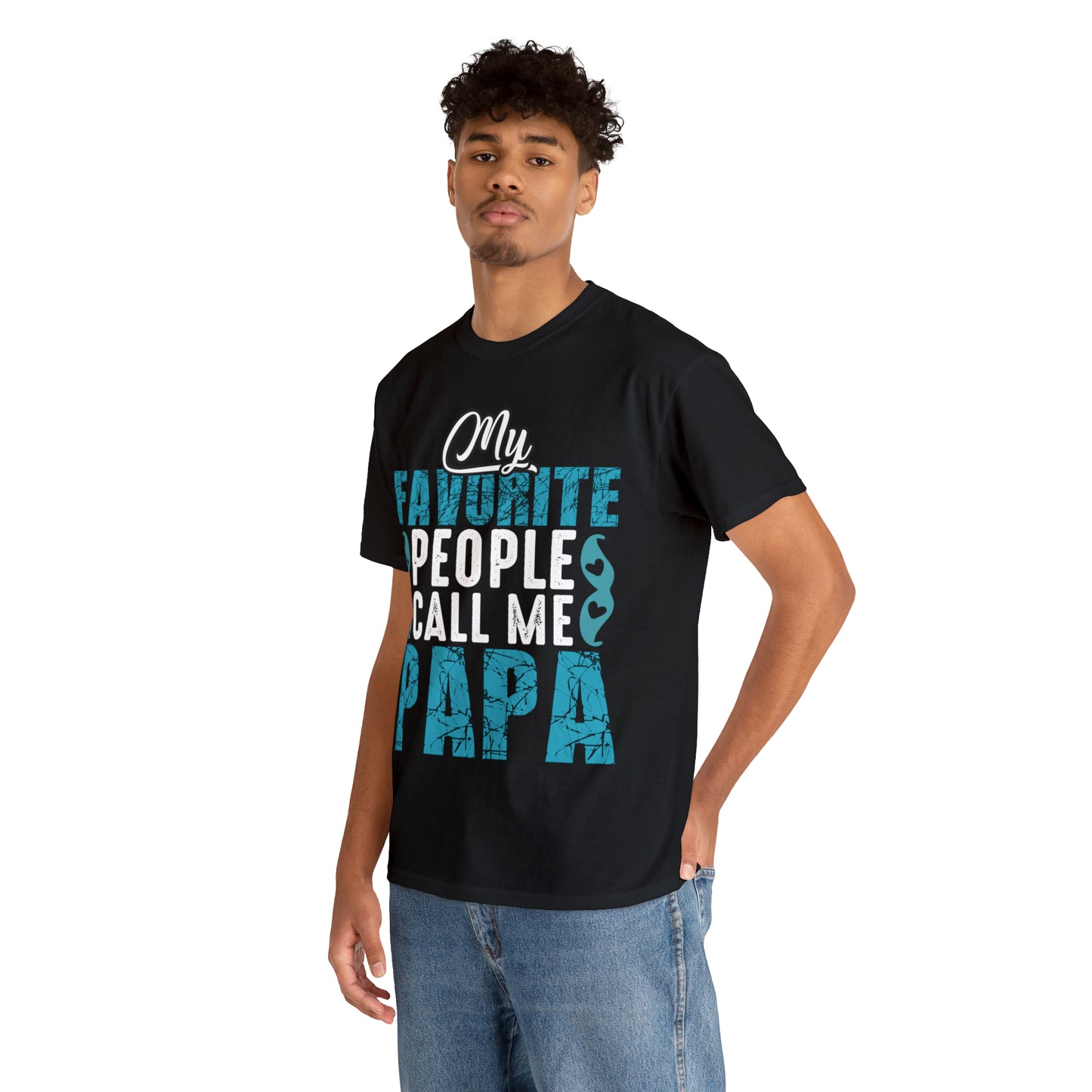 Father's Day T-Shirt My Favorite People Call Me Papa Gift Present Cotton Tee