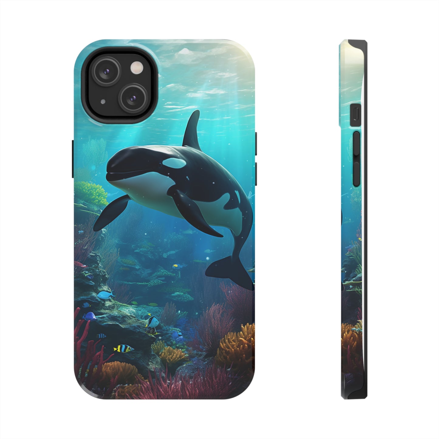 "Ocean Majesty: Killer Whale Submersion" Tough Phone Cases