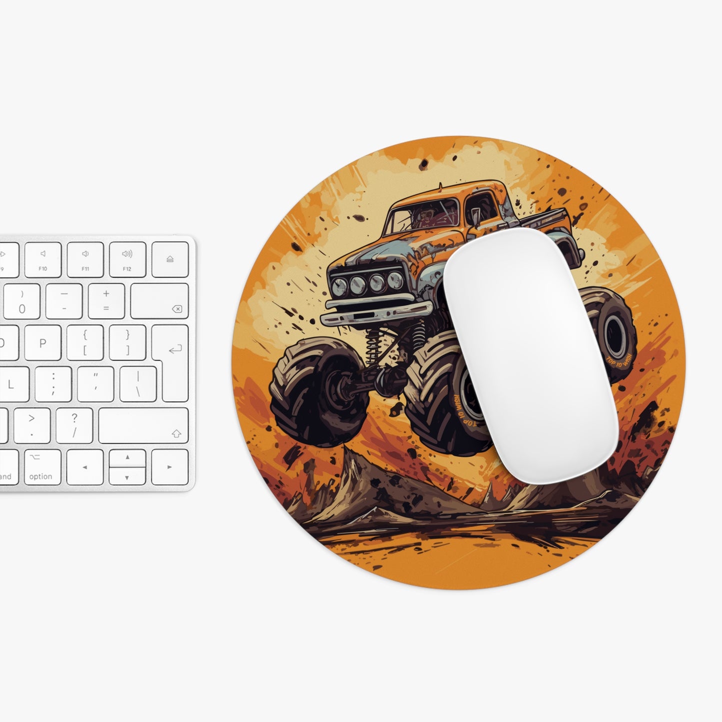 Monster Truck Jumping Mouse Pad