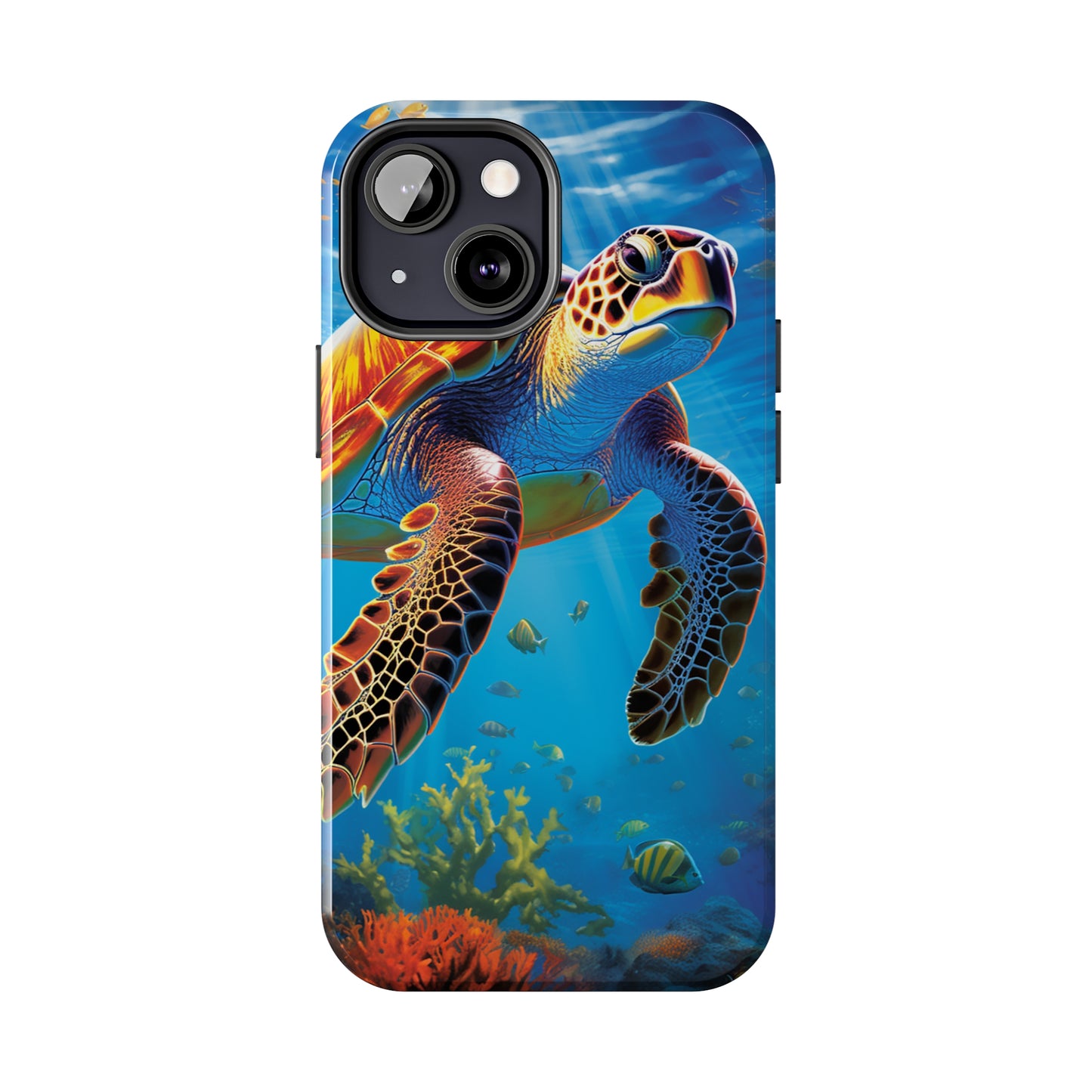 Serene Depths: A Majestic Sea Turtle Journey - Phone  Tough Cases