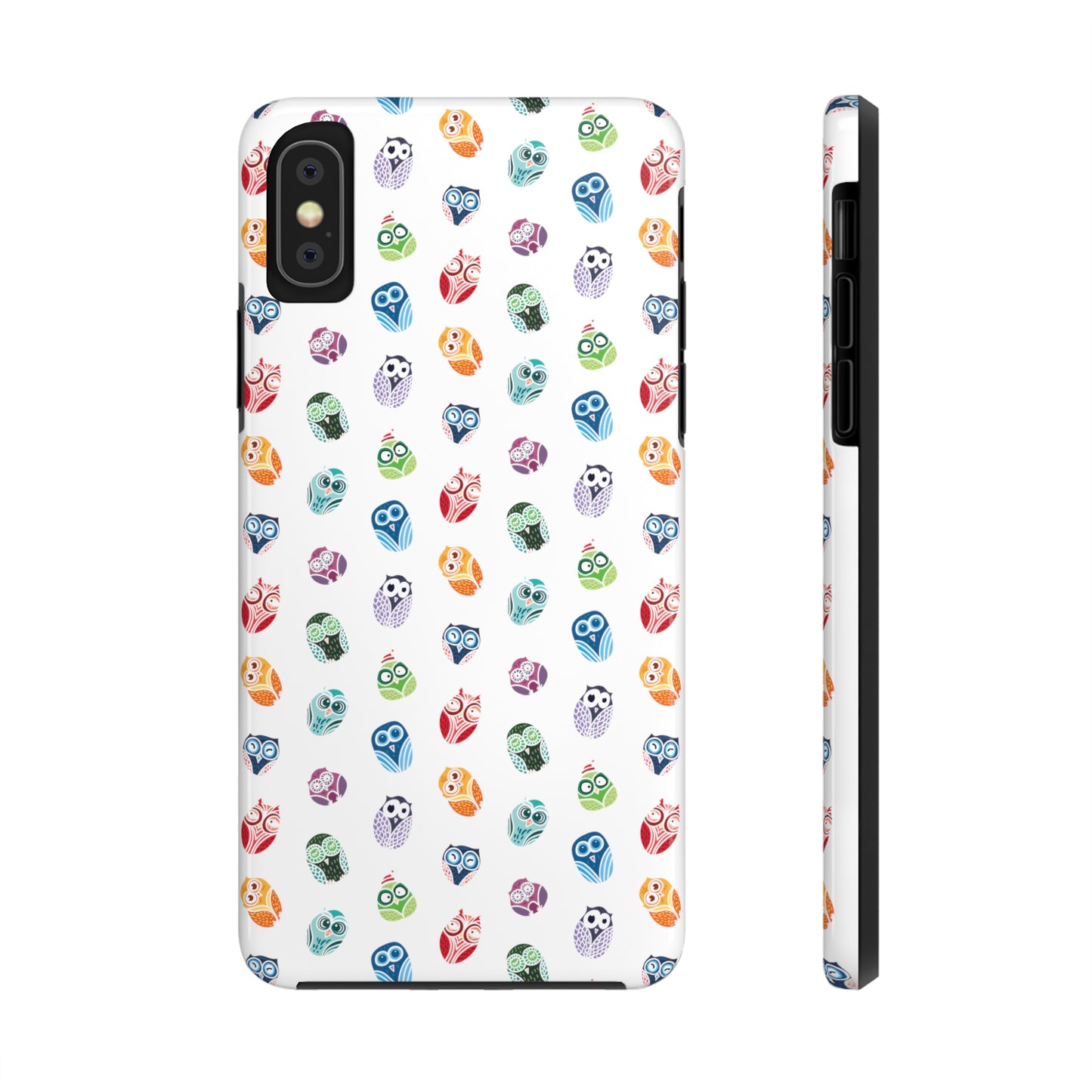 Funny Colorful Owls Tough iPhone Case, Samsung Case