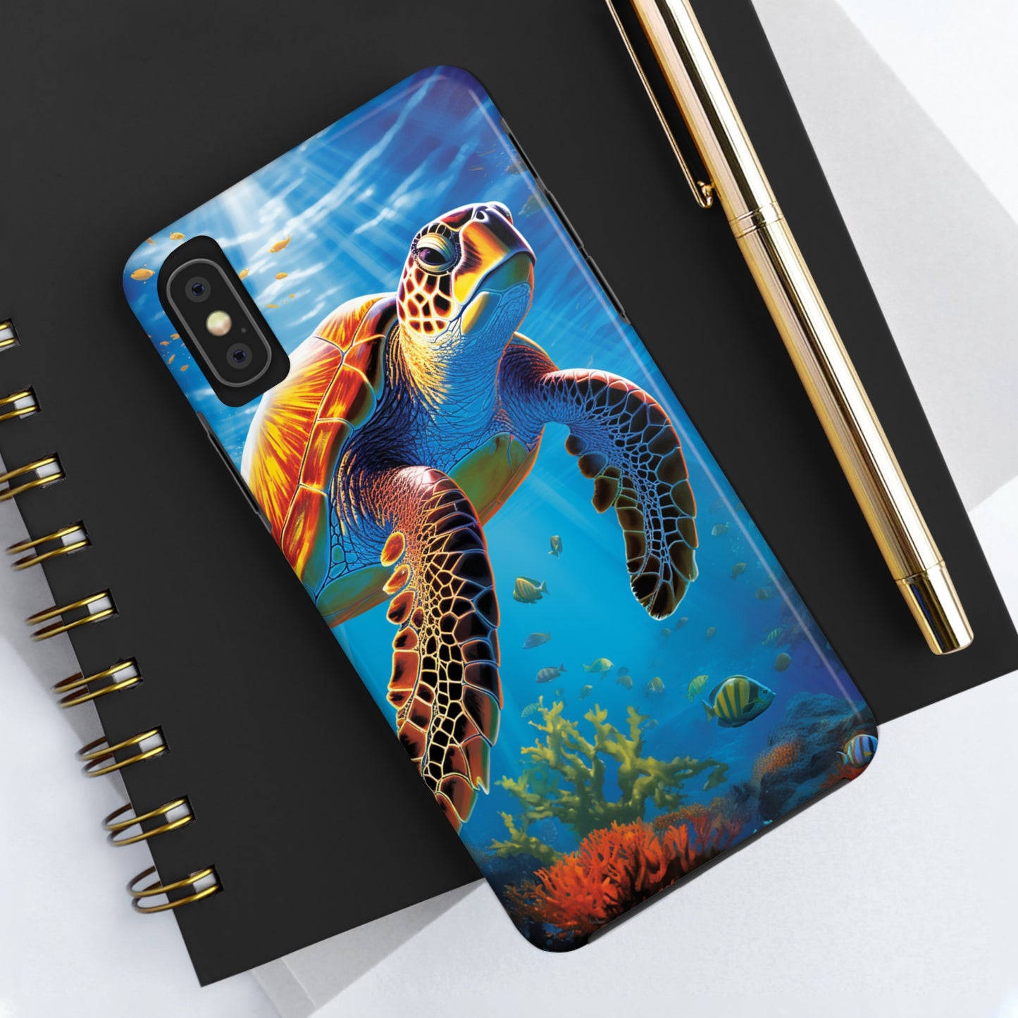 Serene Depths: A Majestic Sea Turtle Journey - Phone  Tough Cases