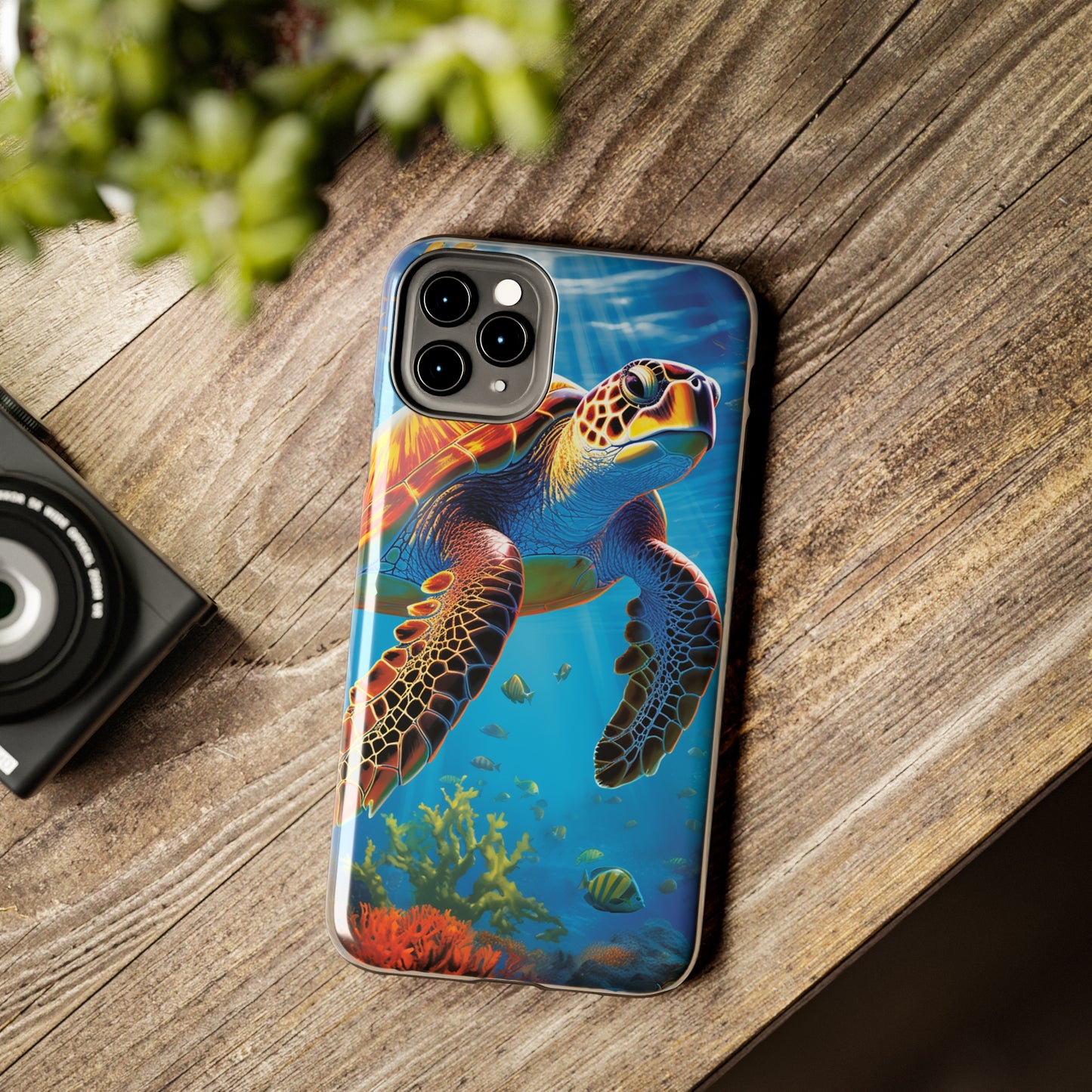 Serene Depths: A Majestic Sea Turtle Journey - Phone  Tough Cases