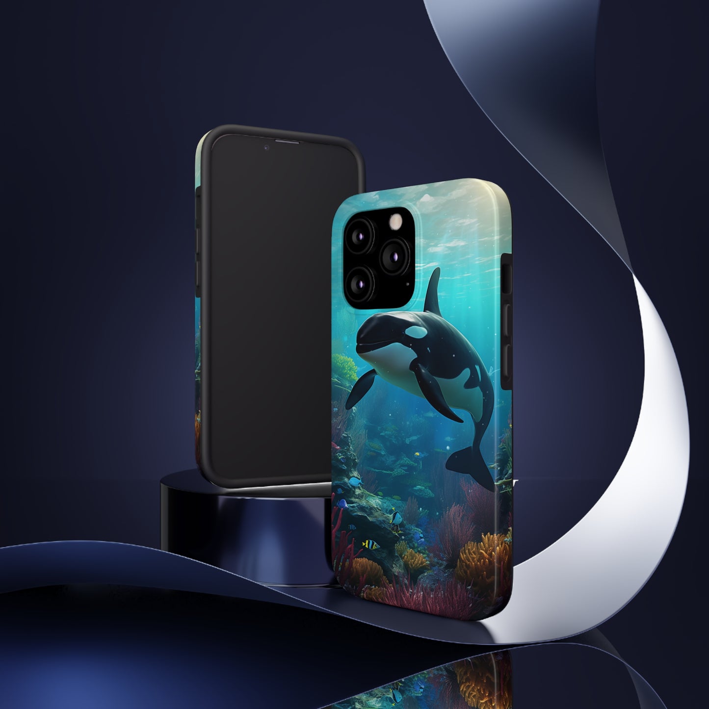 "Ocean Majesty: Killer Whale Submersion" Tough Phone Cases