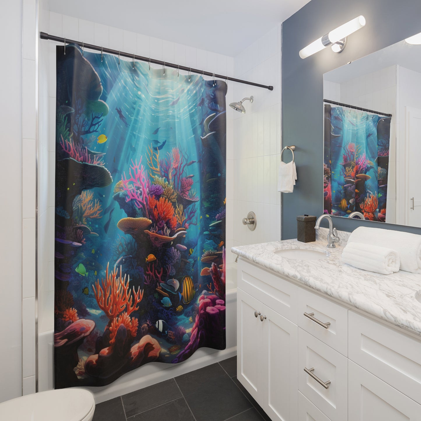 Oceanic Serenity: Deep Sea Delights Shower Curtains