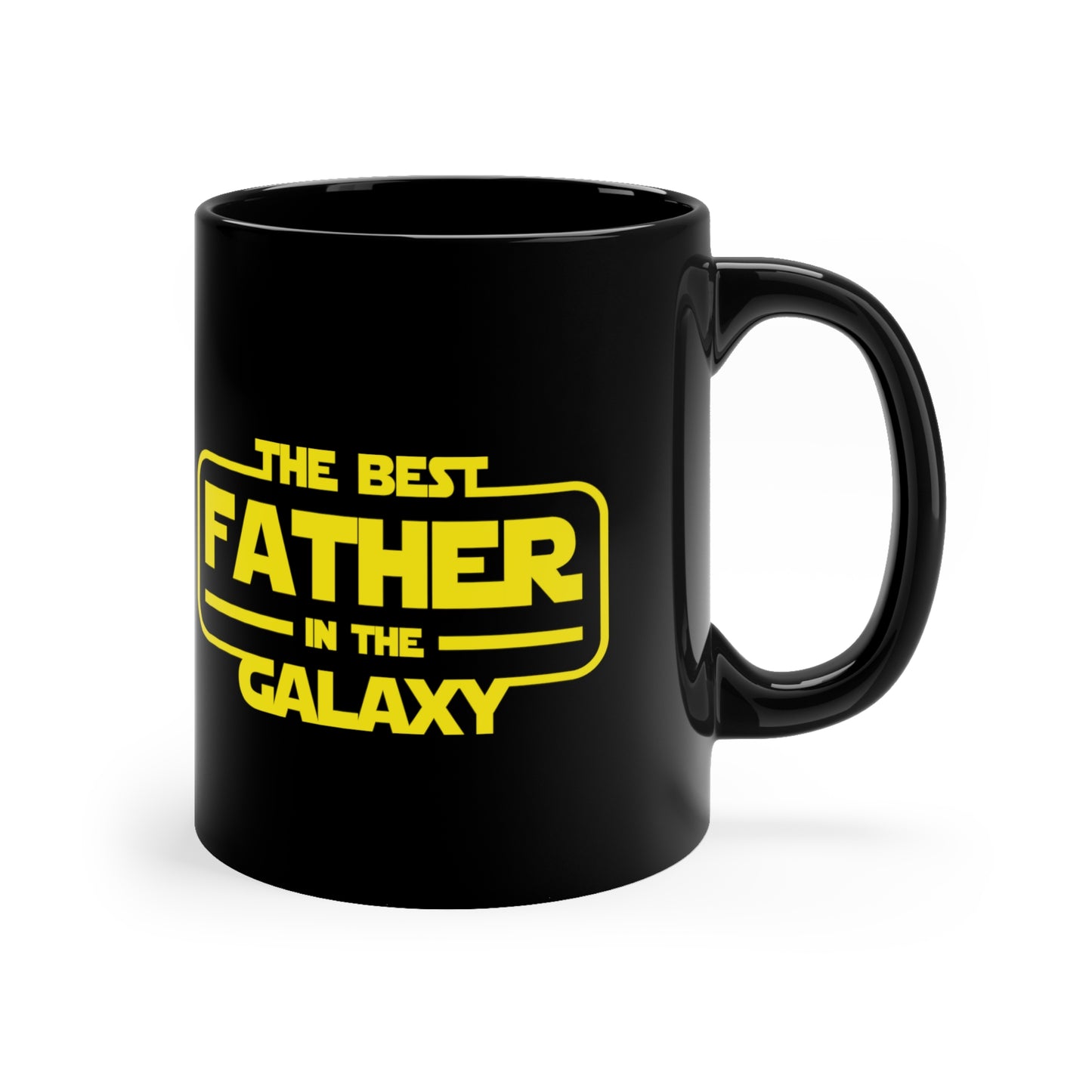 FATHER'S DAY BEST father in the galaxy gift present 11oz Black Mug