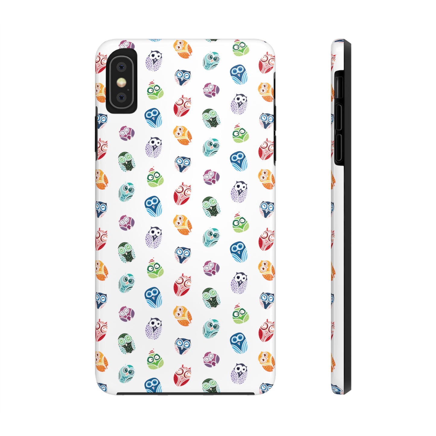 Funny Colorful Owls Tough iPhone Case, Samsung Case