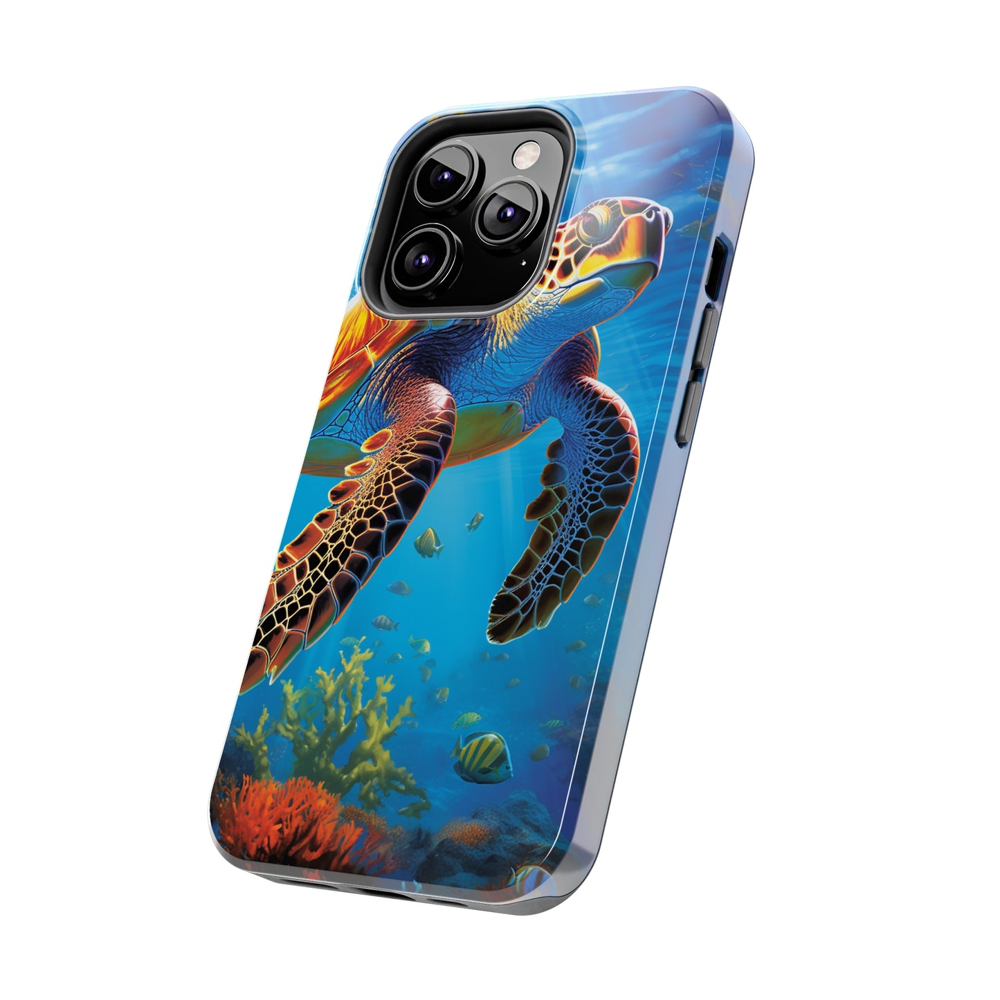 Serene Depths: A Majestic Sea Turtle Journey - Phone  Tough Cases