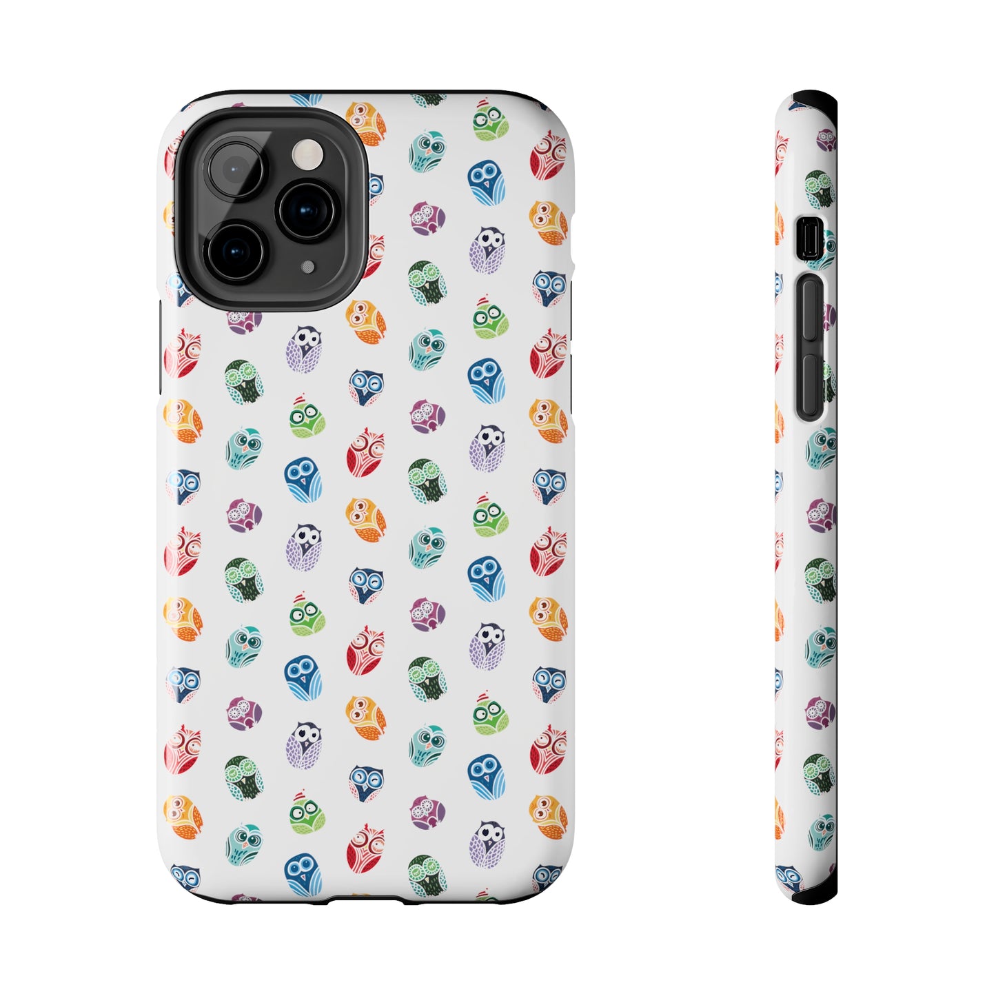 Funny Colorful Owls Tough iPhone Case, Samsung Case