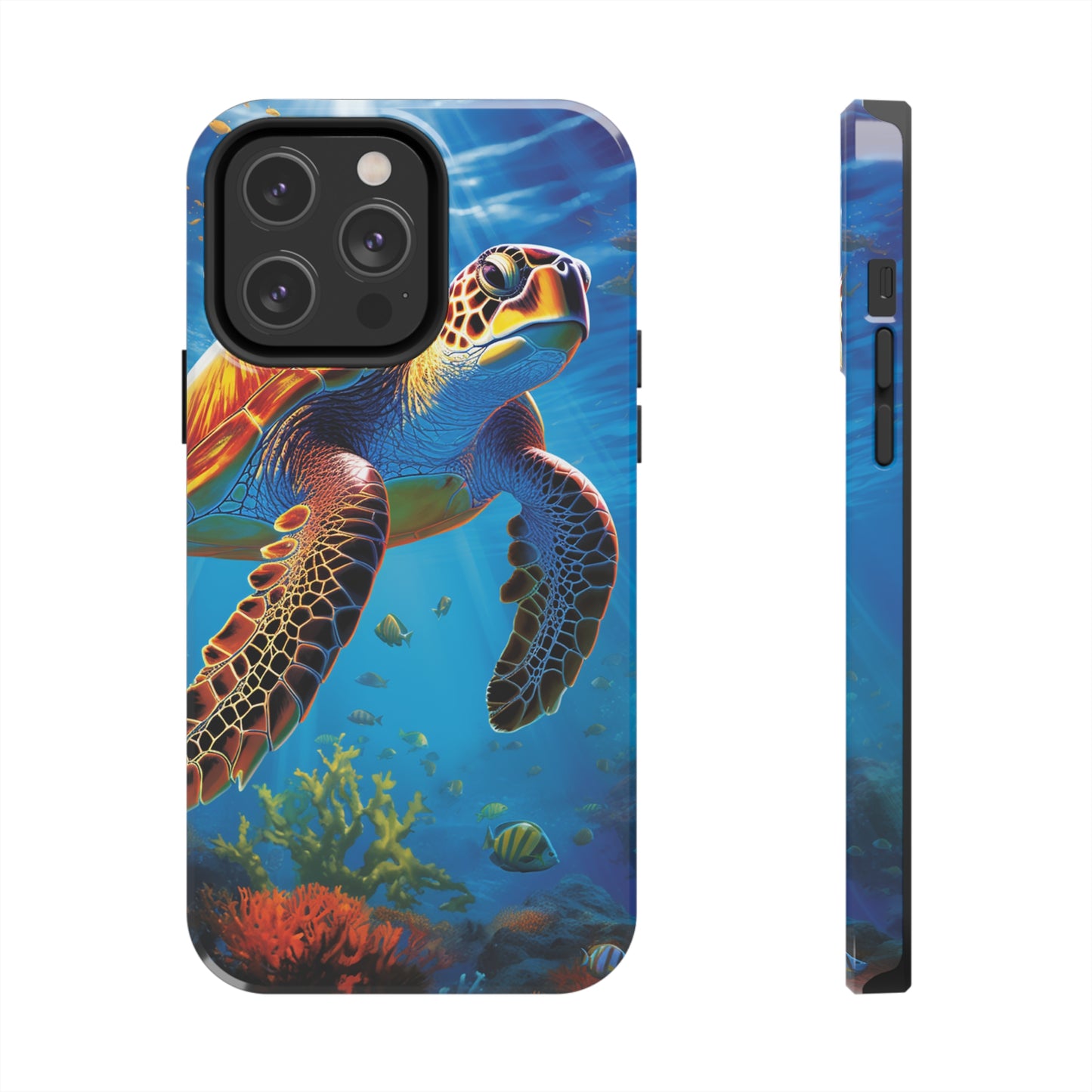 Serene Depths: A Majestic Sea Turtle Journey - Phone  Tough Cases