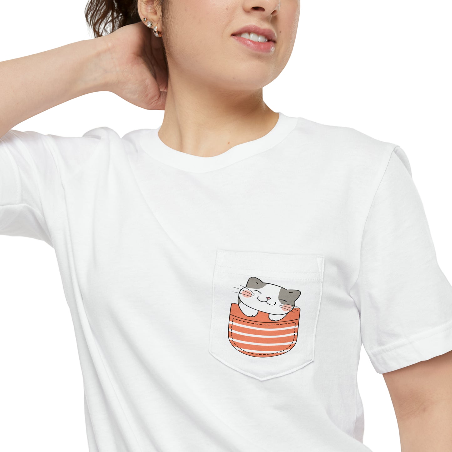 Pocket Cat Ver. 2 Unisex Pocket T-shirt