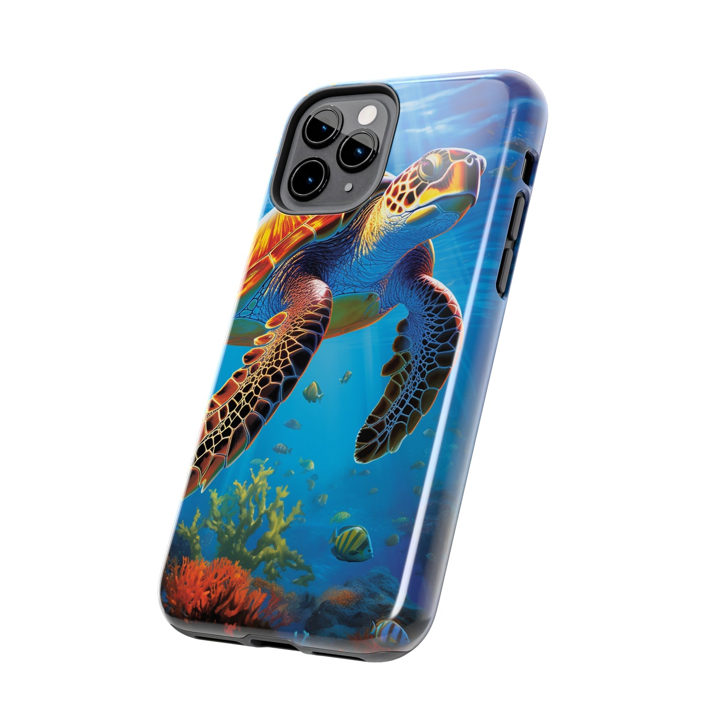 Serene Depths: A Majestic Sea Turtle Journey - Phone  Tough Cases