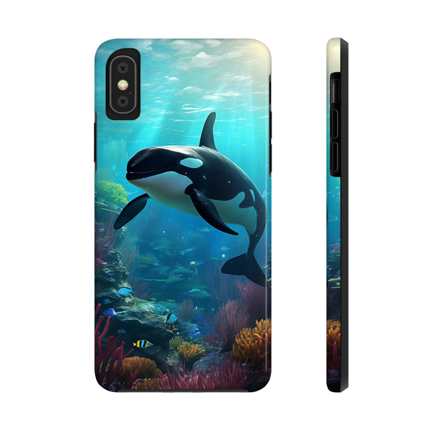 "Ocean Majesty: Killer Whale Submersion" Tough Phone Cases