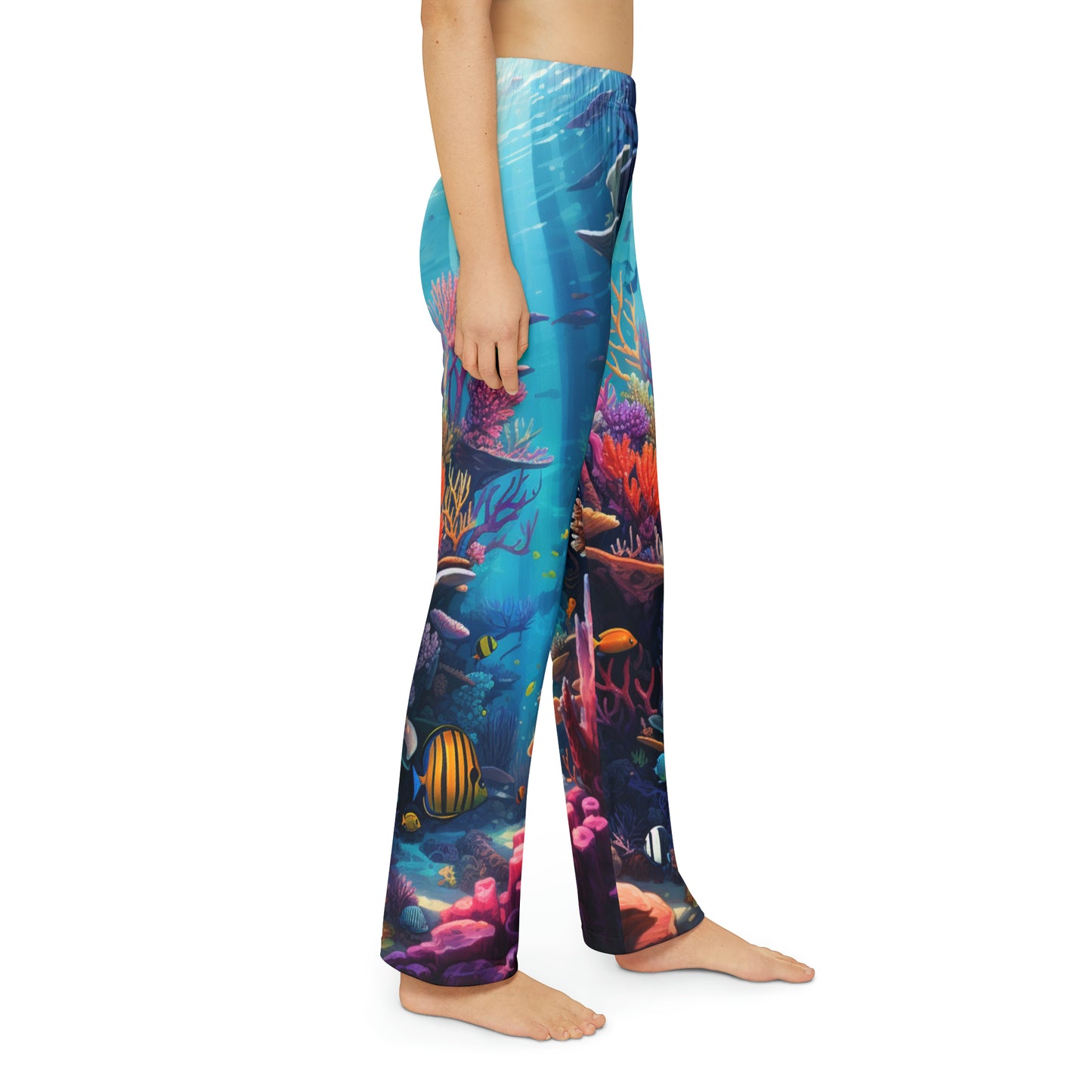 Oceanic Serenity: Deep Sea Delights Kids Pajama Pants (AOP)