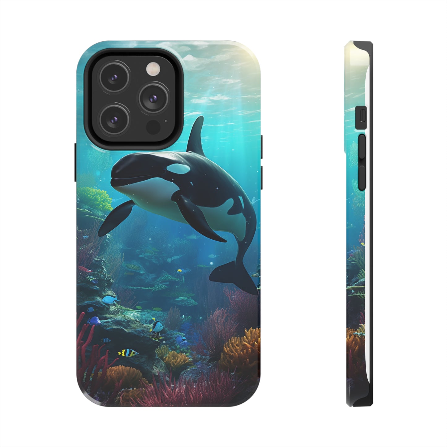 "Ocean Majesty: Killer Whale Submersion" Tough Phone Cases