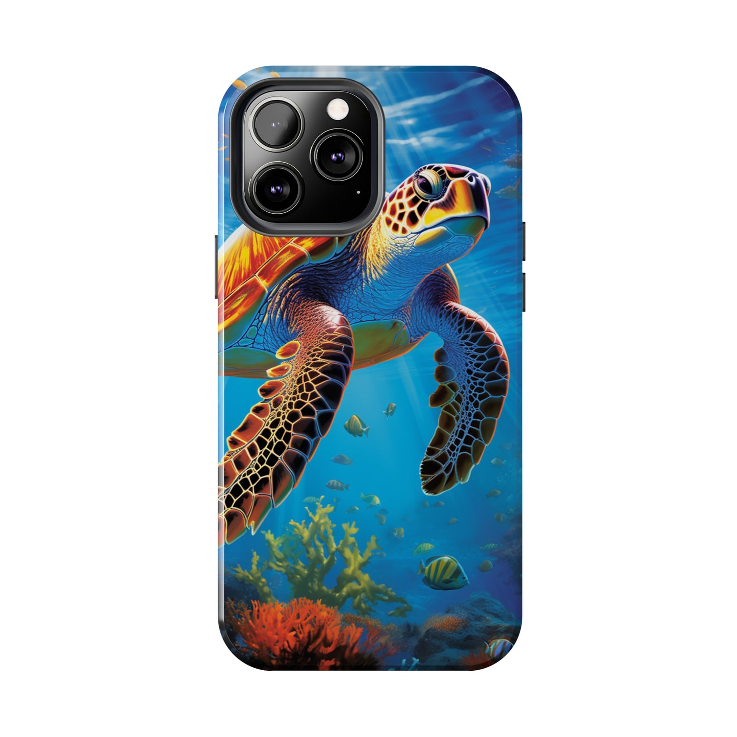 Serene Depths: A Majestic Sea Turtle Journey - Phone  Tough Cases