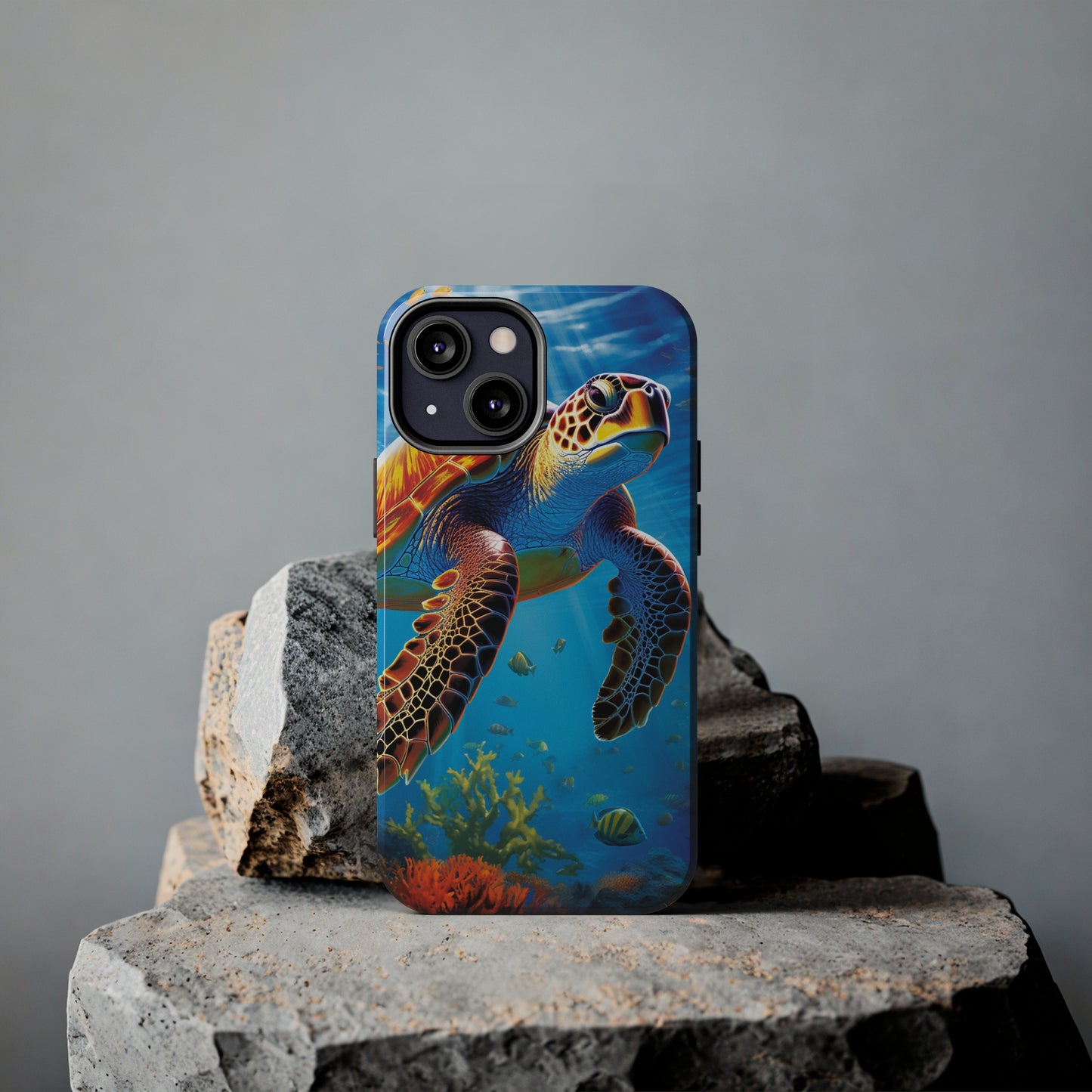 Serene Depths: A Majestic Sea Turtle Journey - Phone  Tough Cases