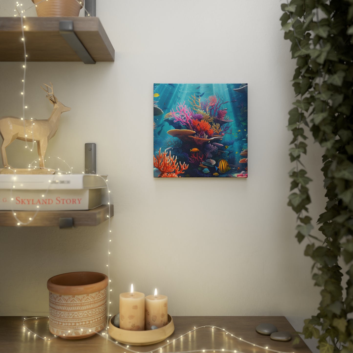 Oceanic Serenity: Deep Sea Delights Canvas Photo Tile