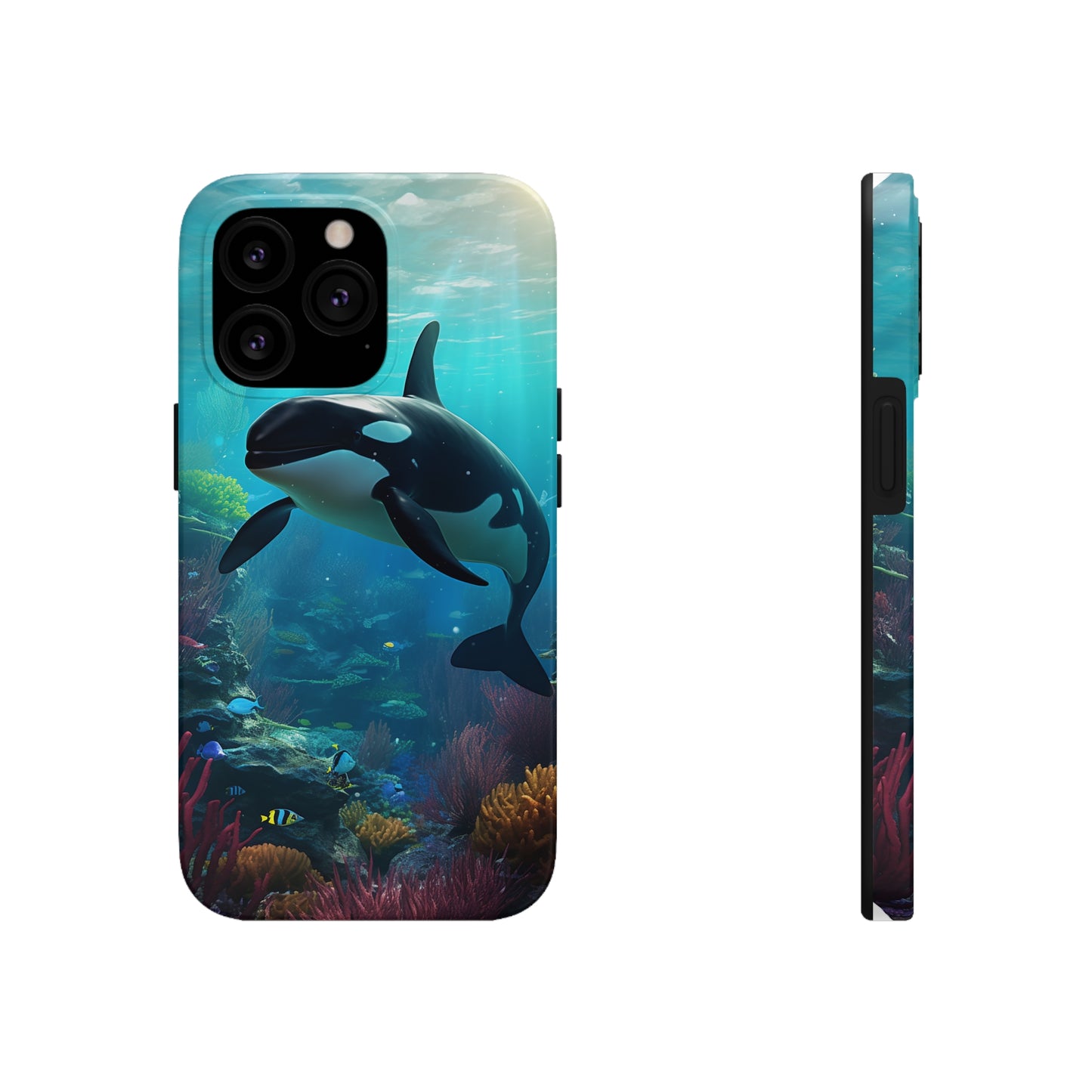 "Ocean Majesty: Killer Whale Submersion" Tough Phone Cases