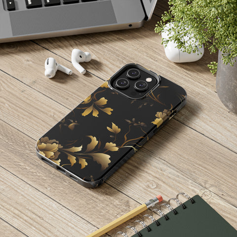 Golden Flowers Tough Phone Cases