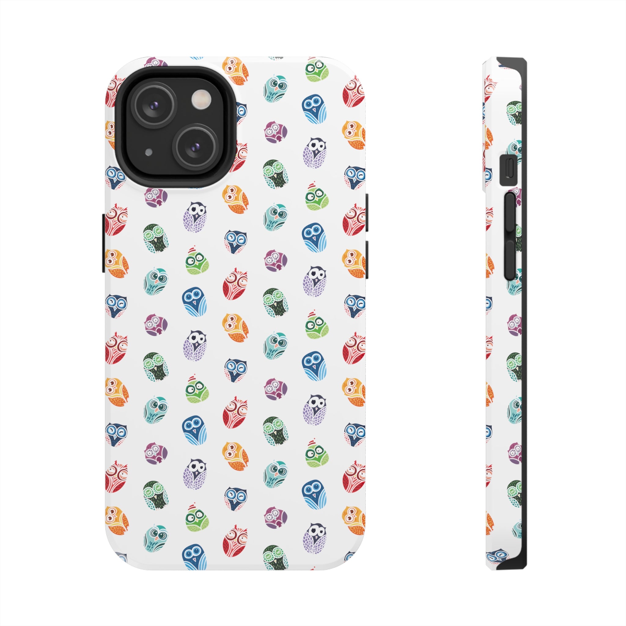 Funny Colorful Owls Tough iPhone Case, Samsung Case