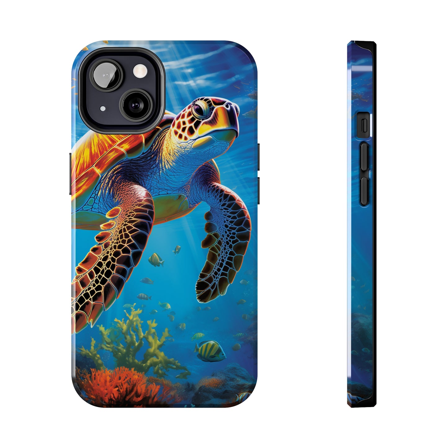 Serene Depths: A Majestic Sea Turtle Journey - Phone  Tough Cases