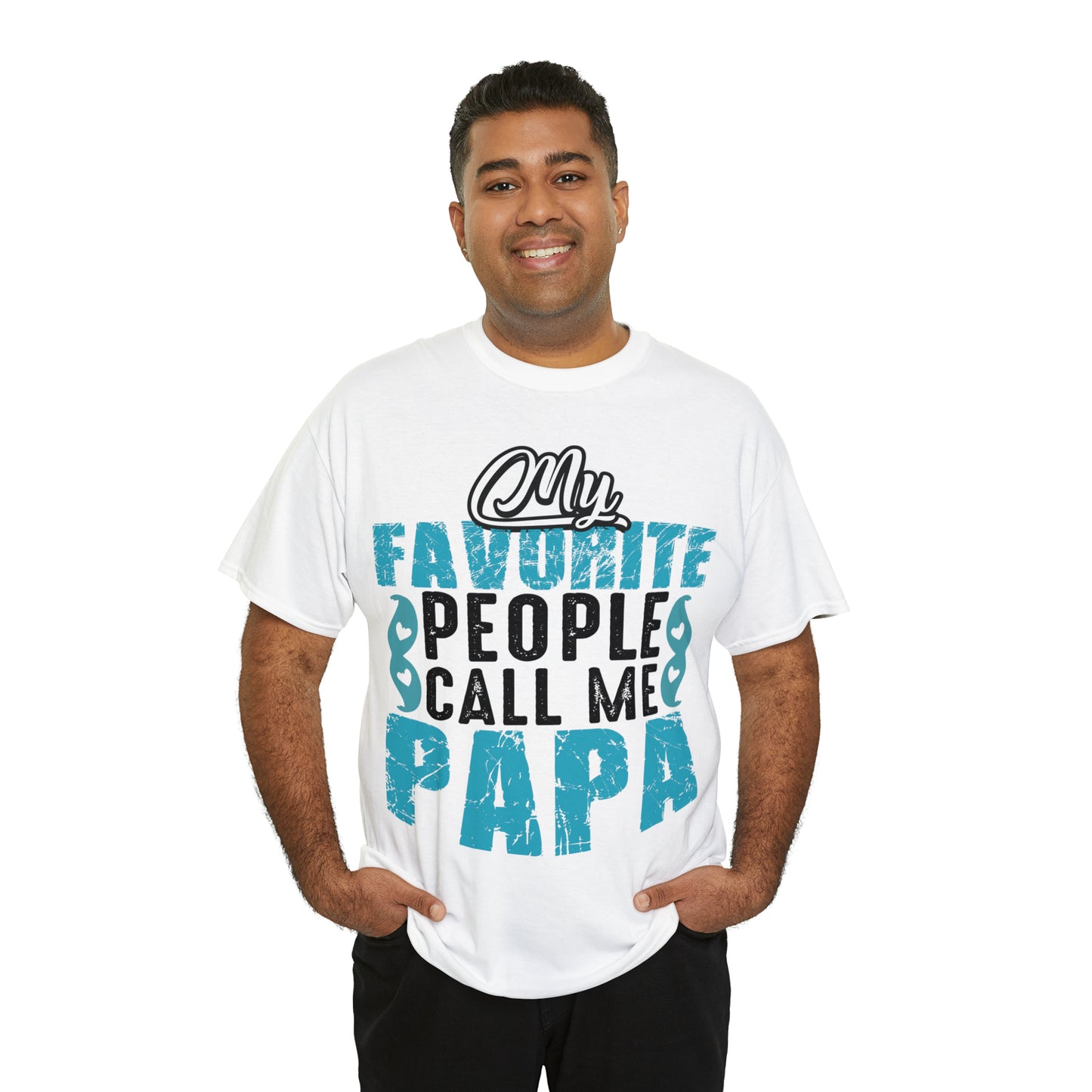 Father's Day T-Shirt My Favorite People Call Me Papa Gift Present Cotton Tee