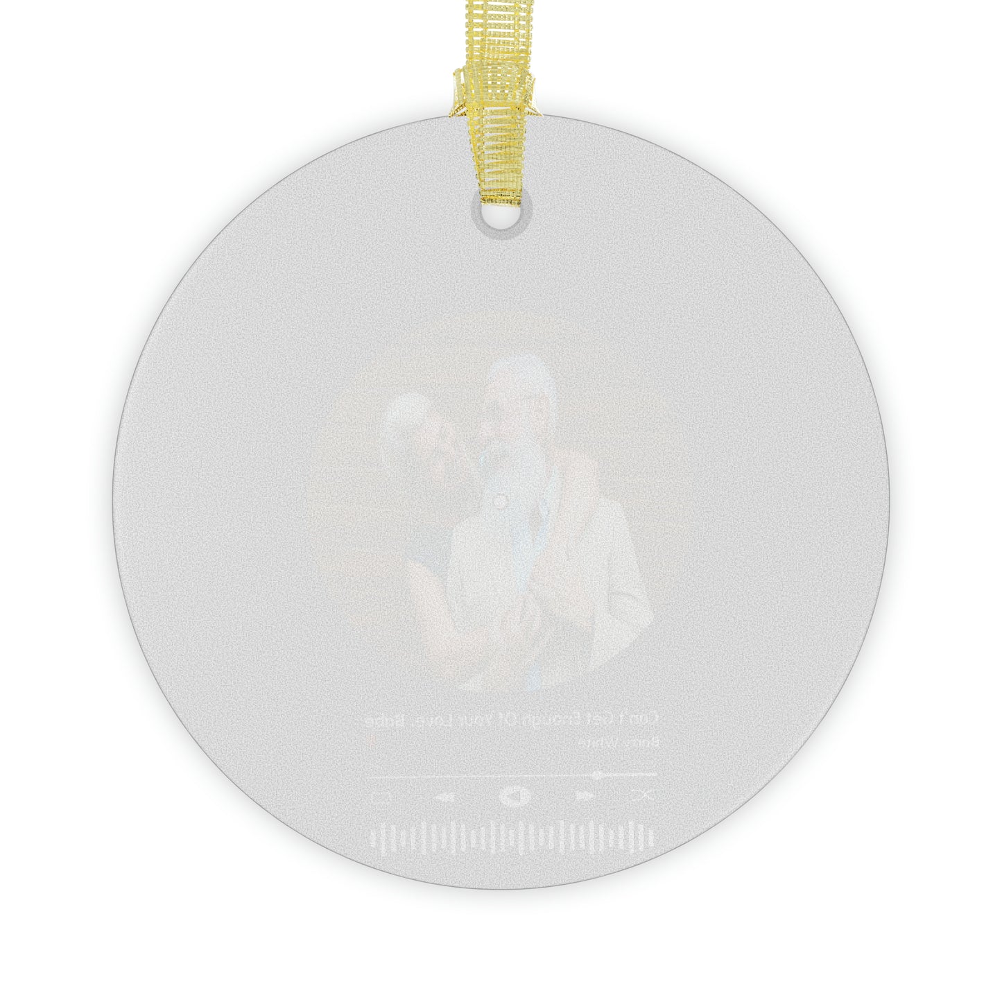 Personalized Custom Glass Ornaments of Vinyl Disc with Favorite Song and Photo