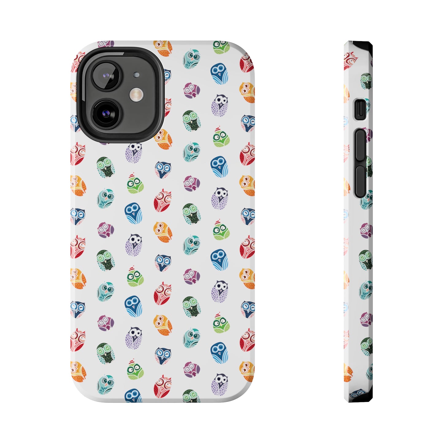 Funny Colorful Owls Tough iPhone Case, Samsung Case