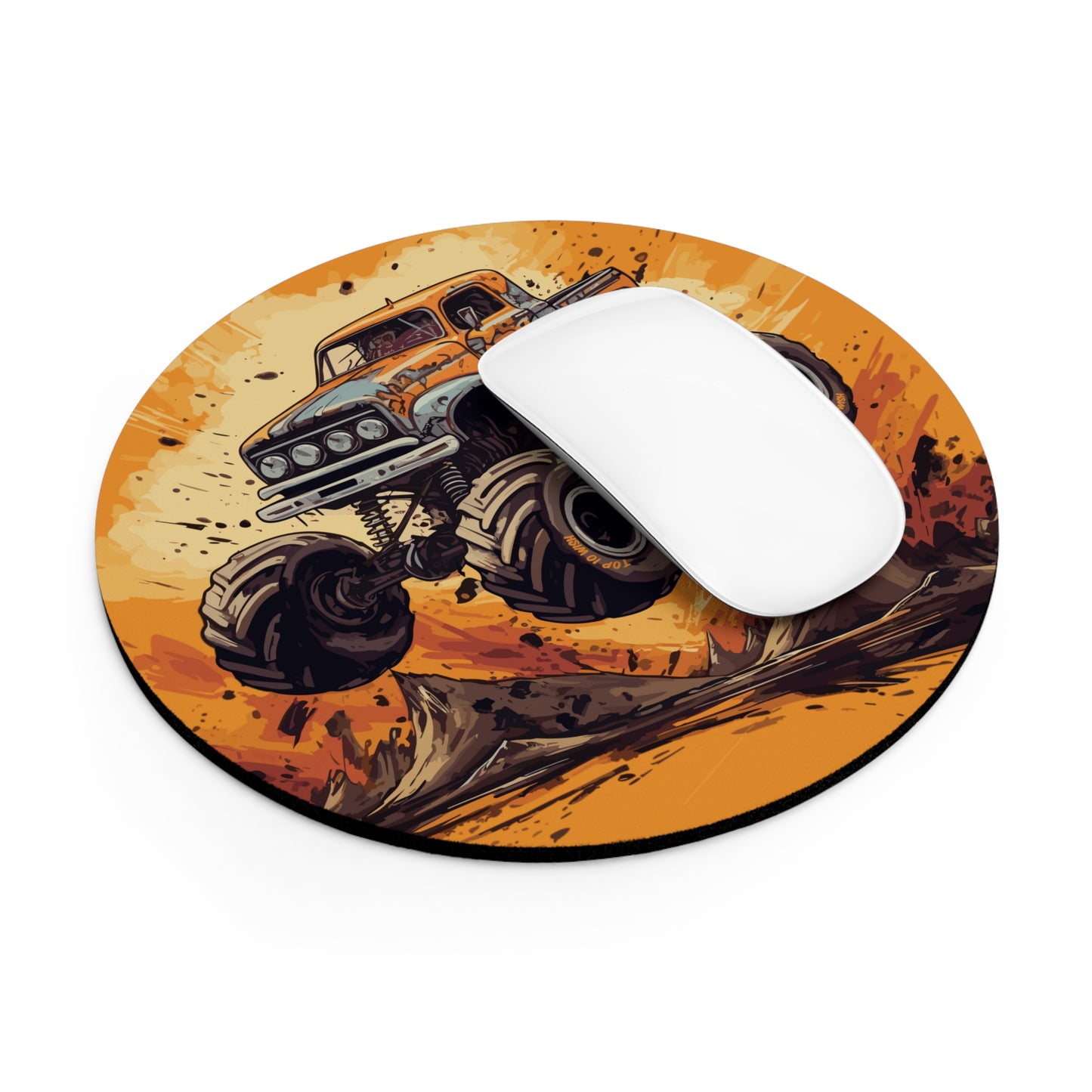 Monster Truck Jumping Mouse Pad