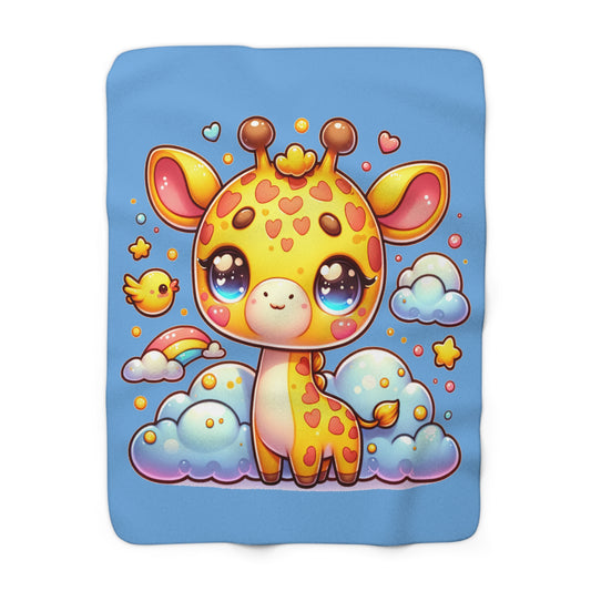 Dreamy Giraffe Delight Sherpa Fleece Blanket