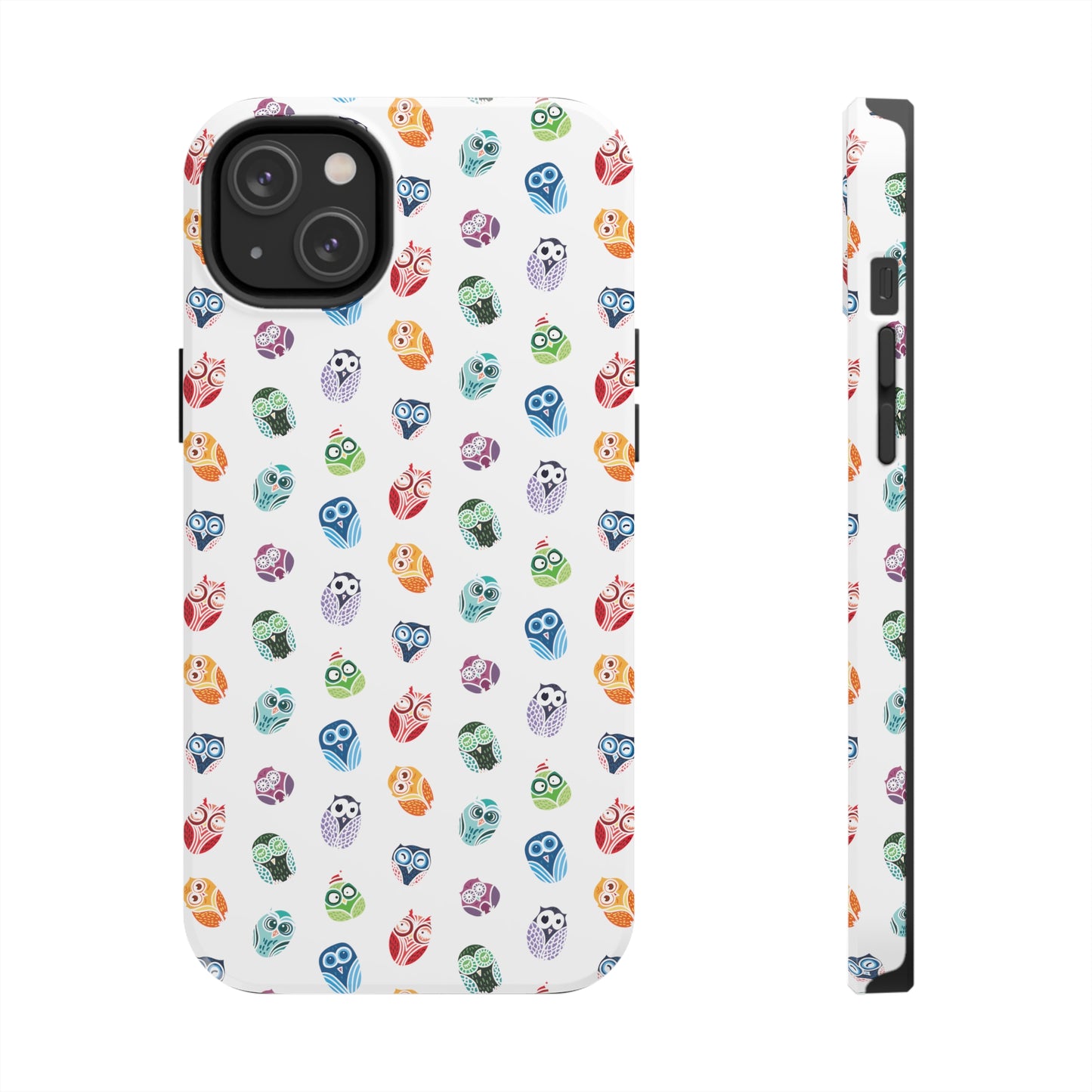 Funny Colorful Owls Tough iPhone Case, Samsung Case