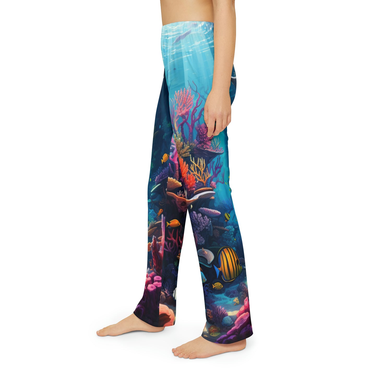 Oceanic Serenity: Deep Sea Delights Kids Pajama Pants (AOP)