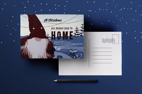Homecoming Christmas Standard Postcard 4x6