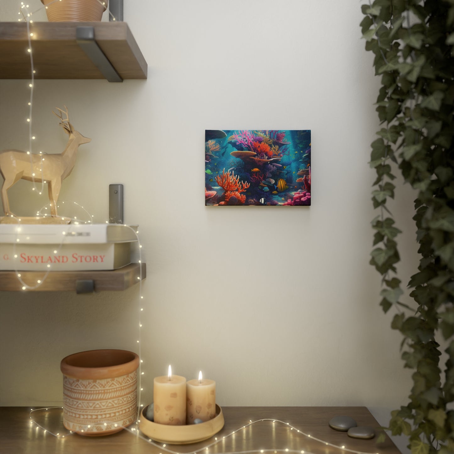 Oceanic Serenity: Deep Sea Delights Canvas Photo Tile