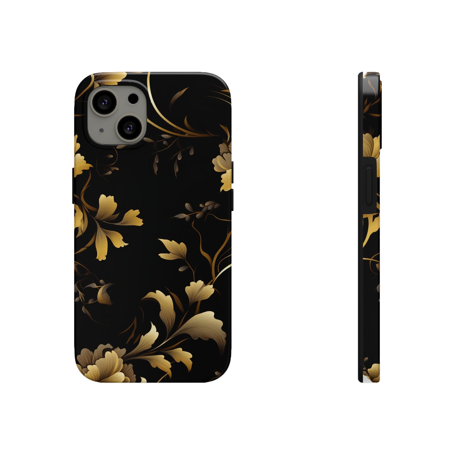 Golden Flowers Tough Phone Cases