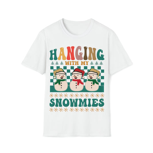 Hanging with my Snowmies Christmas Unisex Softstyle T-Shirt