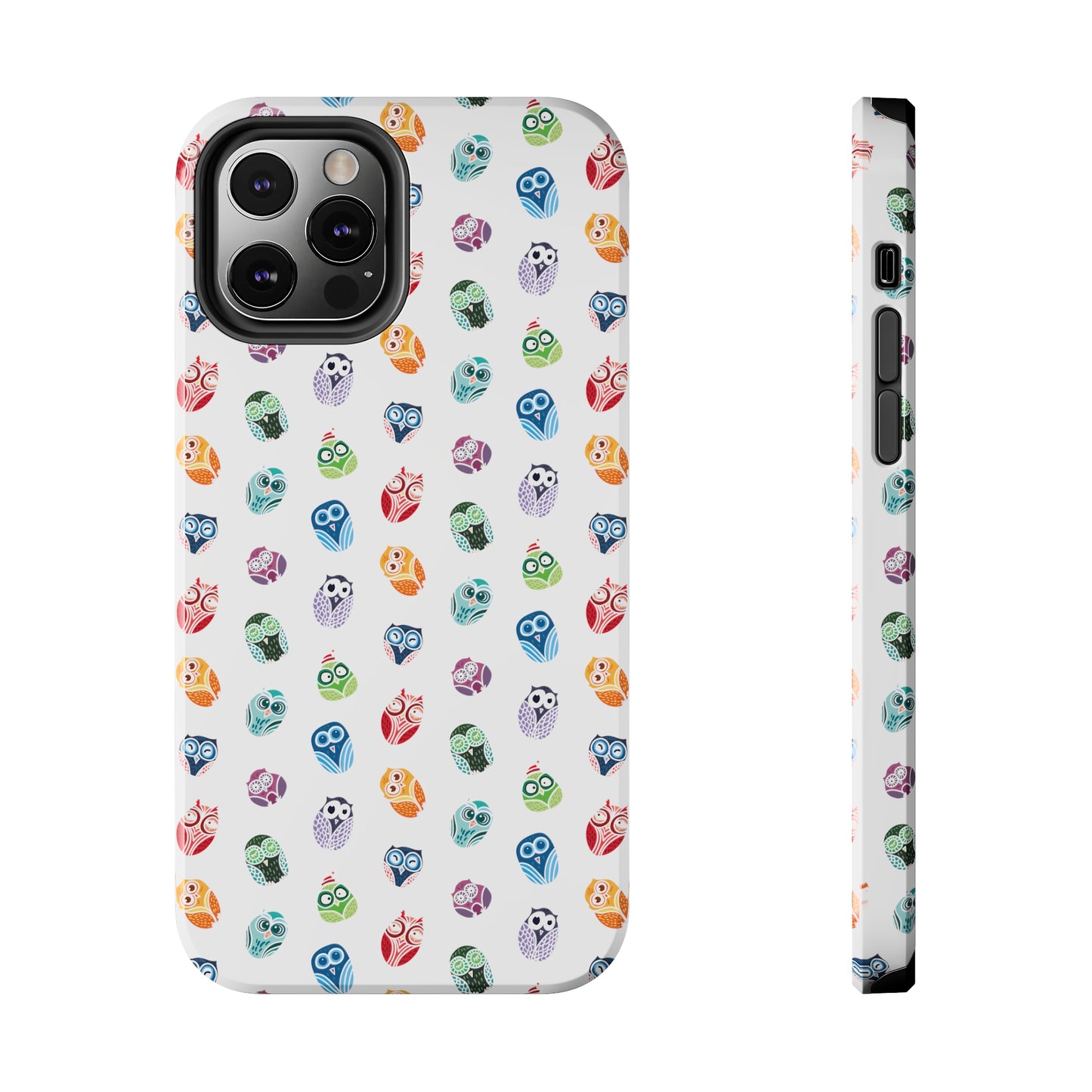 Funny Colorful Owls Tough iPhone Case, Samsung Case