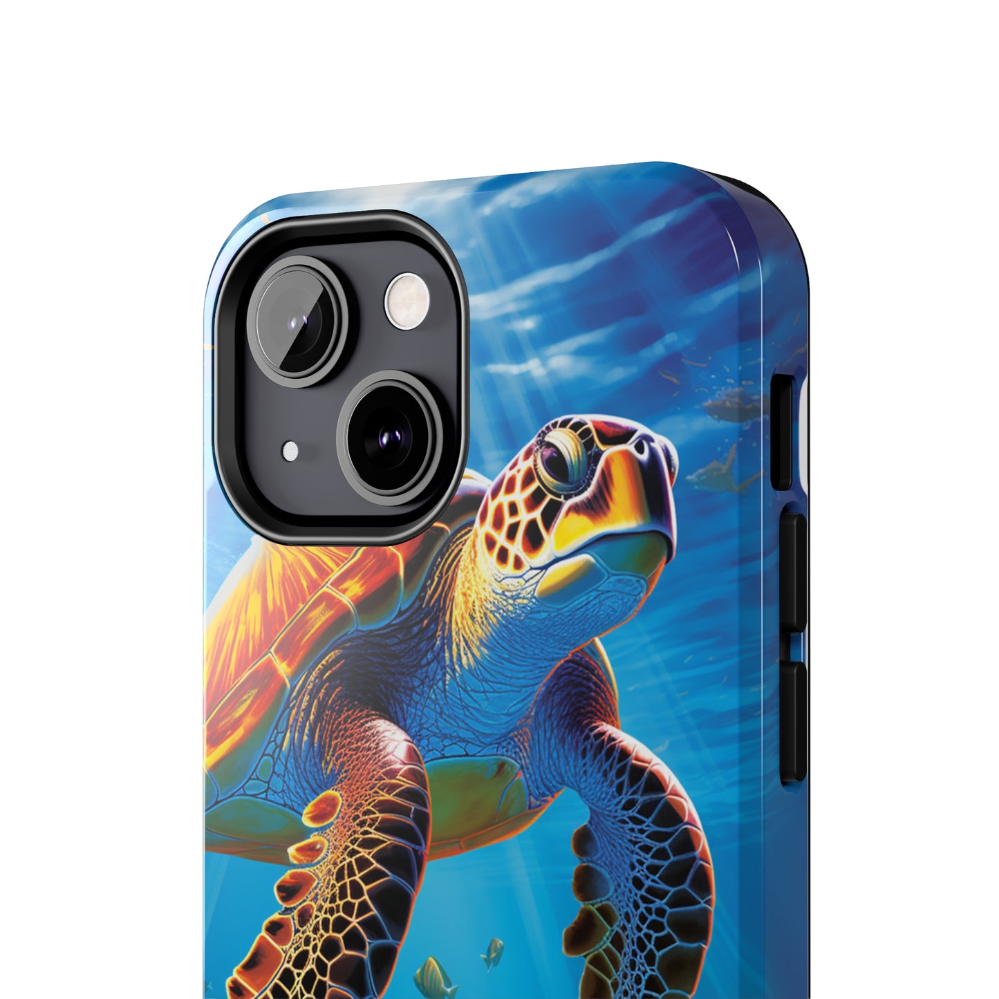 Serene Depths: A Majestic Sea Turtle Journey - Tough iPhone Cases