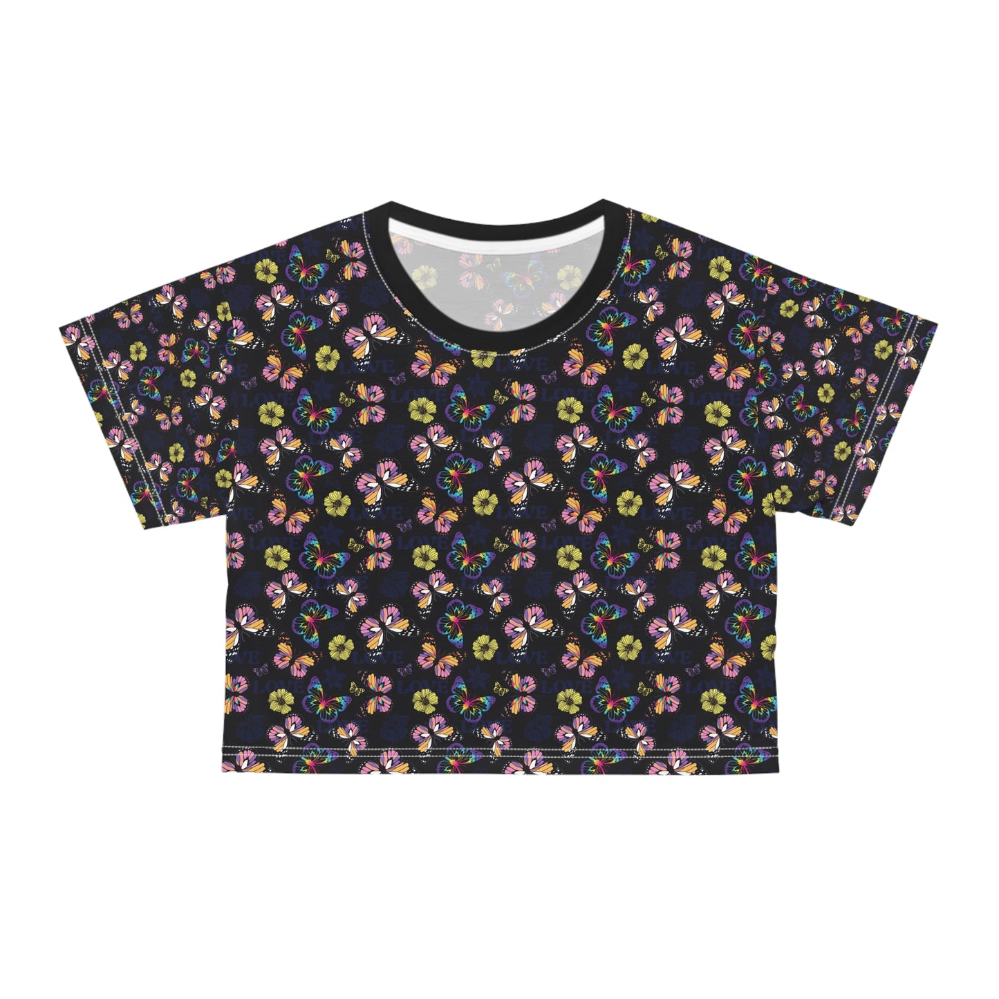 Butterfly Crop Tee (AOP)