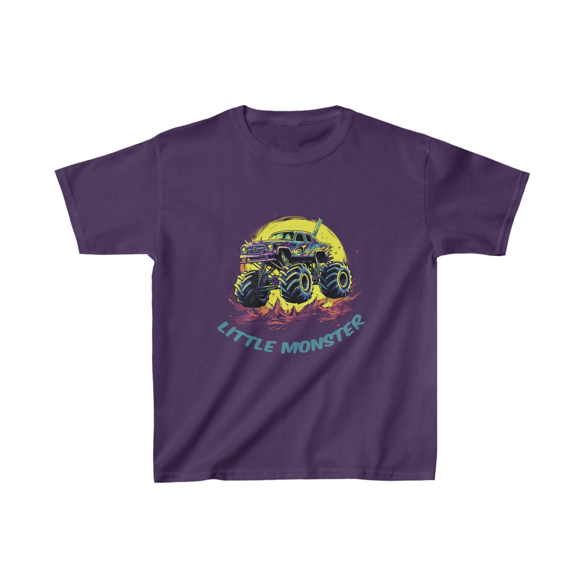 Monster Truck with Tittle "Little Monster" Kids Heavy Cotton™ Tee