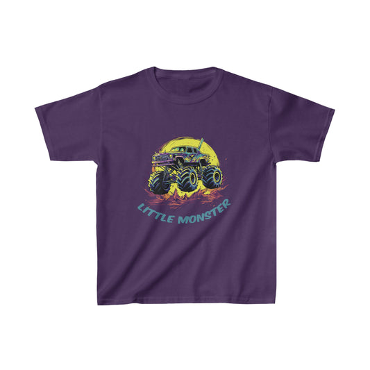 Monster Truck with Tittle "Little Monster" Kids Heavy Cotton™ Tee